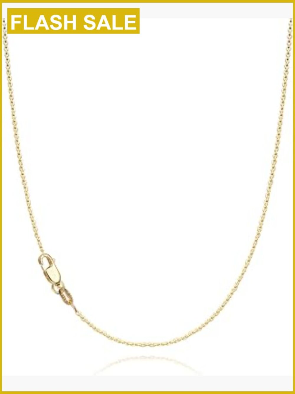 1.1mm 18K Gold Plated Sterling Silver Cable Chain Necklace 16-24in Dainty